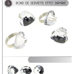 Badaboum Ronds De Serviette Mariage Diamant X 4 Pi Ces Online