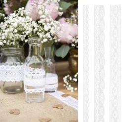 Outlet Ruban En Dentelle Blanc Assortis X 3 Pi Ces Theme Dentelle