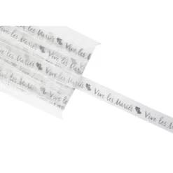 Badaboum Ruban Organza Vive Les Mari S Argent