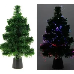 Badaboum Sapin Fibre Optique 11 Leds Multicolores Discount