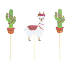 Clearance Set De 3 Cake Toppers Baby Lama Theme D Co Baby Shower