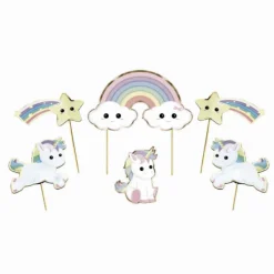 Clearance Set De 6 D Coration G Teaux Baby Licorne Theme D Co Baby Shower