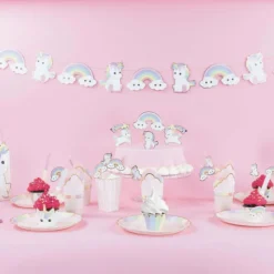 Clearance Set De 10 Pailles Roses Baby Licorne Theme D Co Baby Shower