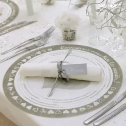 Badaboum Set De Table Original Question D'Amour Sur Les Mari S X 10 Pi Ces