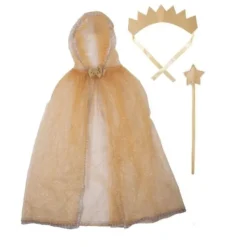 Discount Set Princesse Paillettes Enfant Or Taille Unique Theme Deco Princesse