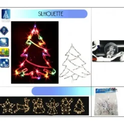 Badaboum Silhouette De Noel Lectrique Pour F Netre Avec 20 Lampes Outlet