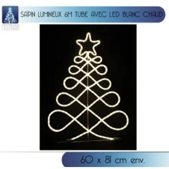 Badaboum Silhouette Sapin Lumineux 144 Led Blanc Chaud