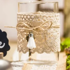 New Vase En Verre Jute Champ Tre Theme Jute