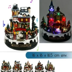 Badaboum Village De Noel Lumineux Sonore 16X16X16 Cm Online