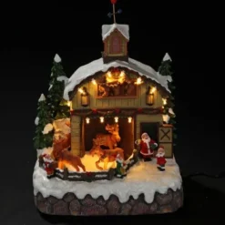 Badaboum Village De Noel Miniature Du P Re Noel 17 Led Blanc Chaud Best